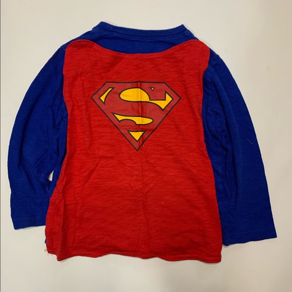Baby Gap Superman Long Sleeve T-shirt with detachable Cape. Size 4 - Picture 2 of 4